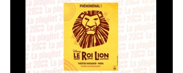 Ch&eacute;rie FM: 1 lot de 2 invitations pour le spectacle "Le Roi Lion" &agrave; gagner