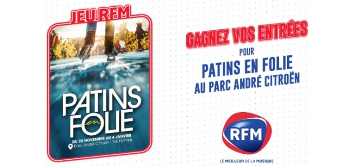 RFM: Des entr&eacute;es pour la patinoire "Patins en folie" &agrave; gagner