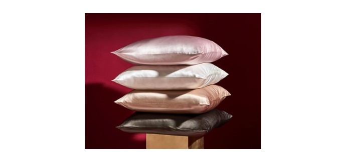 Femme Actuelle: 15 taies d'oreiller en soie Carr&eacute; Blanc &agrave; gagner