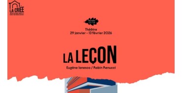 Arte: Des invitations pour spectacle "La Le&ccedil;on" &agrave; gagner