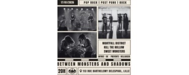 Lille la Nuit: 1 lot de 2 invitations pour le concert "Between Monsters and Shadows" &agrave; gagner