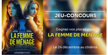TF1: Des places de cin&eacute;ma pour "La Femme de M&eacute;nage" + 1 livre &agrave; gagner