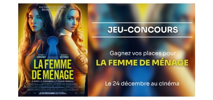 TF1: Des places de cin&eacute;ma pour "La Femme de M&eacute;nage" + 1 livre &agrave; gagner