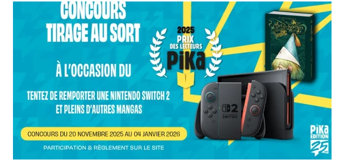Pika Edition: 1 lot de console Nintendo Switch + des mangas &agrave; gagner
