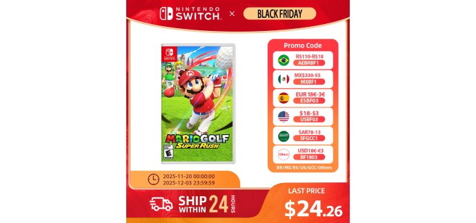 AliExpress: Mario Golf Super Rush (Switch) &agrave; 25,99&euro;