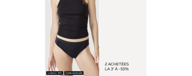 Etam: Culottes menstruelles, le 3&egrave;me article &agrave; -50%