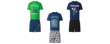 LIDL: Pyjama gar&ccedil;on Minecraft & Super Mario - 100% coton, OEKO-TEX &agrave; 9,99&euro; (au lieu de 29,99&euro;)