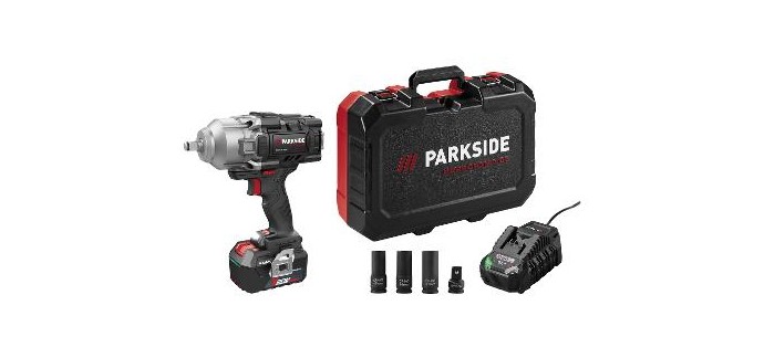 LIDL: PARKSIDE PERFORMANCE Visseuse &agrave; chocs sans fil PASSP 20-Li C4 - 1 898 Nm, moteur brushless, batterie