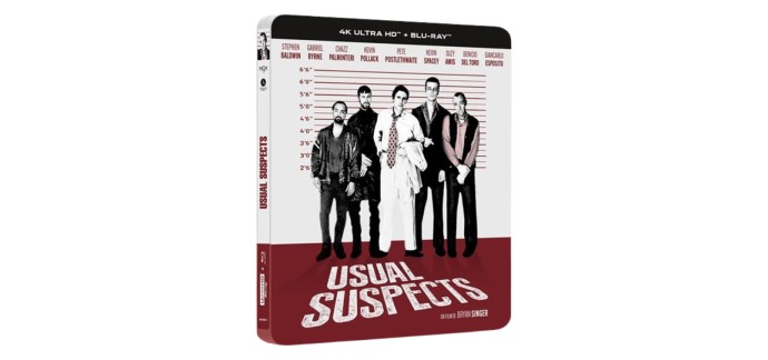 E.Leclerc: The Usual Suspects Blu Ray 4K Steelbook à 24,99€ (au lieu de 34,99€)