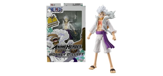Amazon: Figurine Anime Heroes One Piece Luffy Gear 5 &agrave; 24,99&euro; (au lieu de 26,99&euro;)