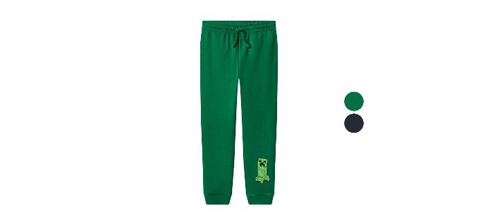 LIDL: Pantalon gar&ccedil;on Minecraft molletonn&eacute;, taille &eacute;lastique &agrave; 8,99&euro; (au lieu de 39,99&euro;)
