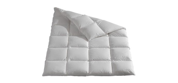 LIDL: H&Auml;USSLING Couette &agrave; cassettes en duvet 135x200 cm - 60% duvet, 40% plumes &agrave; 79,99&euro; (au lieu de 239&euro;)