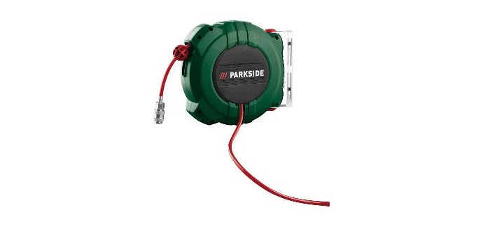LIDL: PARKSIDE Enrouleur de tuyau pneumatique PDST 5 B2, 10 m &agrave; 24,99&euro; (au lieu de 34,99&euro;)