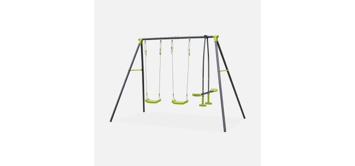Sweeek: Portique Tramontane 3 agr&egrave;s 4 places - L 272 x P 154 x H 195 cm &agrave; 103,99&euro; (au lieu de 129,99&euro;)