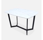 Sweeek: Table à manger 4-6 places effet marbre, 120x80cm à 192,49€ (au lieu de 349,99€)