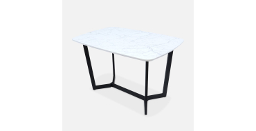 Sweeek: Table &agrave; manger 4-6 places effet marbre, 120x80cm &agrave; 192,49&euro; (au lieu de 349,99&euro;)