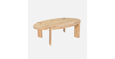 Sweeek: Table basse ovale en bois d'acacia naturel 120x65x36 cm &agrave; 143,99&euro; (au lieu de 179,99&euro;)
