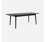 Sweeek: Table à manger extensible noire 6-8 places, MDF et placage chêne à 299,99€ (au lieu de 399,99€)