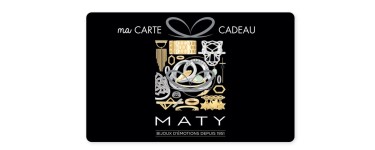 MATY: Livraison offerte pour tout achat d'une carte cadeau