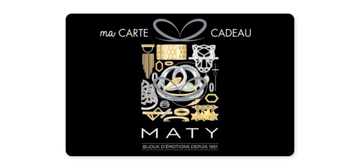 MATY: Livraison offerte pour tout achat d'une carte cadeau