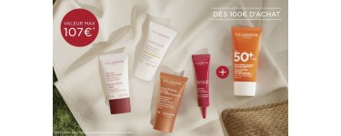 Clarins: 4 essentiels beauté offerts dès 80€ d'achat