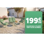 Carrefour: Salon bas 4 places vert olive Almeria &agrave; 199,99&euro;