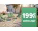 Carrefour: Salon bas 4 places vert olive Almeria à 199,99€