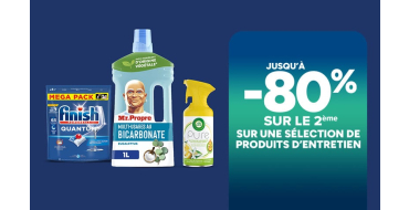Carrefour: Produits d'entretien - 2&egrave;me &agrave; -80%