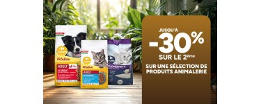 Carrefour: S&eacute;lection produits animalerie - 2&egrave;me &agrave; -30%