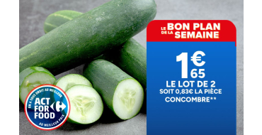 Carrefour: Concombre lot de 2 &agrave; 1,65&euro;