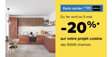 Castorama: -20% d&egrave;s 1500&euro; d'achats en rayon Cuisine