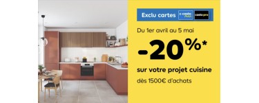 Castorama: -20% d&egrave;s 1500&euro; d'achats en rayon Cuisine