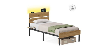 Cdiscount: VASAGLE Cadre de Lit 90x190 avec LED, ports USB/C, rangement &agrave; 69,99&euro; (au lieu de 95,99&euro;)