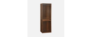 Sweeek: Module dressing penderie noyer - L 60 x P 45 x H 180 cm &agrave; 89,69&euro; (au lieu de 129,99&euro;)