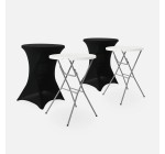 Sweeek: Lot de 2 tables mange-debout pliantes Ø81cm + 2 housses à 79,99€ (au lieu de 99,99€)