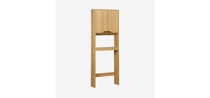 Sweeek: Meuble WC vintage bois fr&ecirc;ne 64x20x180cm &agrave; 71,99&euro; (au lieu de 89,99&euro;)