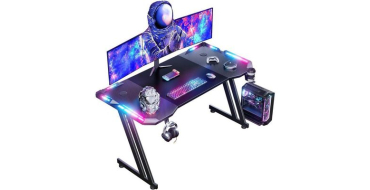 Cdiscount: Bureau gaming HLONONE 120 x 60 cm avec LED, tapis de souris, porte-gobelet &agrave; 68,99&euro;