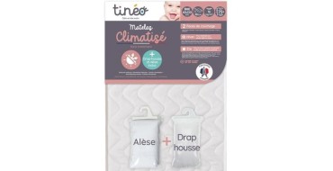Cdiscount: Matelas climatis&eacute; TINEO 60x120 cm + drap housse + al&egrave;se &agrave; 42,99&euro;