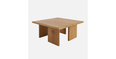 Sweeek: Table basse carr&eacute;e MDF effet ch&ecirc;ne 80x80x36cm &agrave; 116,99&euro; (au lieu de 129,99&euro;)