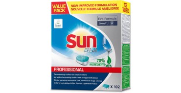 JoyBuy: Tablettes lave-vaisselle SUN Professionnal Tout-en-1 X102 &agrave; 14,4&euro; (au lieu de 23,99&euro;)