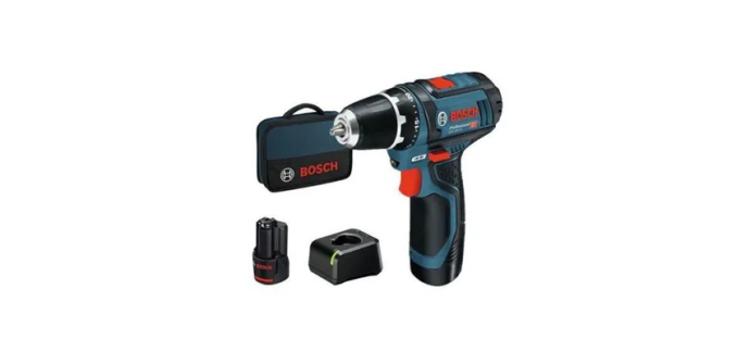 Cdiscount: Perceuse-visseuse Bosch Professional GSR 12V-15 + 2 batteries 2,0Ah + Chargeur &agrave; 94,9&euro;