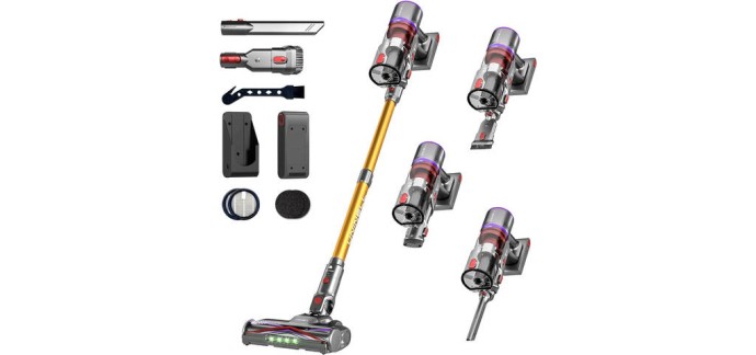 JoyBuy: Aspirateur sans fil UNINELL UV5 - 48 000 Pa, 550 W, 65 min &agrave; 99,99&euro; (au lieu de 299,99&euro;)
