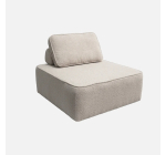 Sweeek: Chauffeuse modulable tissu bouclette 1 place beige - 280 g/m&sup2;, 110 kg max &agrave; 149,99&euro;