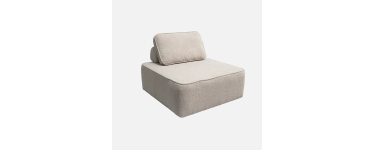 Sweeek: Chauffeuse modulable tissu bouclette 1 place beige - 280 g/m&sup2;, 110 kg max &agrave; 149,99&euro;