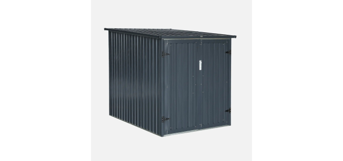 Sweeek: Abri &agrave; v&eacute;lo 2 v&eacute;los, acier galvanis&eacute; gris, 142x198x157 cm &agrave; 239,99&euro; (au lieu de 299,99&euro;)