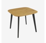 Sweeek: Table à manger carrée effet chêne 4 places - 90x90 cm, MDF à 143,99€ (au lieu de 179,99€)