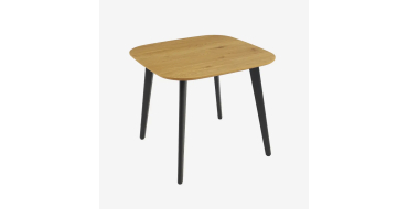 Sweeek: Table &agrave; manger carr&eacute;e effet ch&ecirc;ne 4 places - 90x90 cm, MDF &agrave; 143,99&euro; (au lieu de 179,99&euro;)