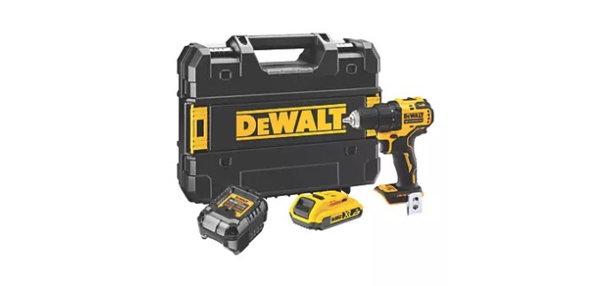 Screwfix: Perceuse visseuse sans fil brushless DeWalt DCD708D1T-QW 18V Li-Ion XR 1 x 2Ah à 119,99€