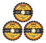Screwfix: Lot de 3 lames de scie circulaire DeWalt 190x30mm 24 dents à 42,49€ (au lieu de 49,99€)