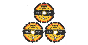 Screwfix: Lot de 3 lames de scie circulaire DeWalt 190x30mm 24 dents &agrave; 42,49&euro; (au lieu de 49,99&euro;)